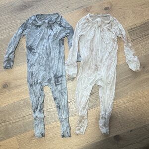 Set of 2 Bamboo Tie Dye Footie Sleepers